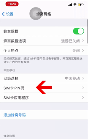 长城区苹果14维修网分享如何给iPhone14的SIM卡设置密码 